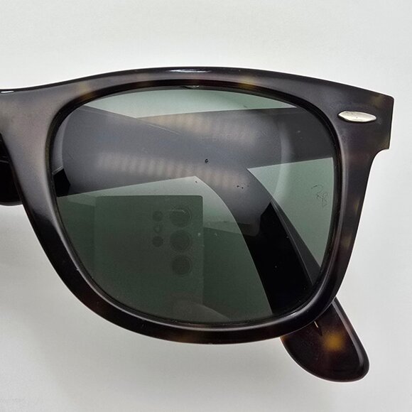 Ray-Ban RB2140 902 Wayfarer Tortoise Frame G-15 Green Glass Lens Sunglasses 50mm - Picture 11 of 13